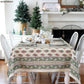 Nomad Winter Holiday Block Print Tablecloth