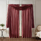 Athena Faux Crushed Silk Window Curtain and Scarf Set