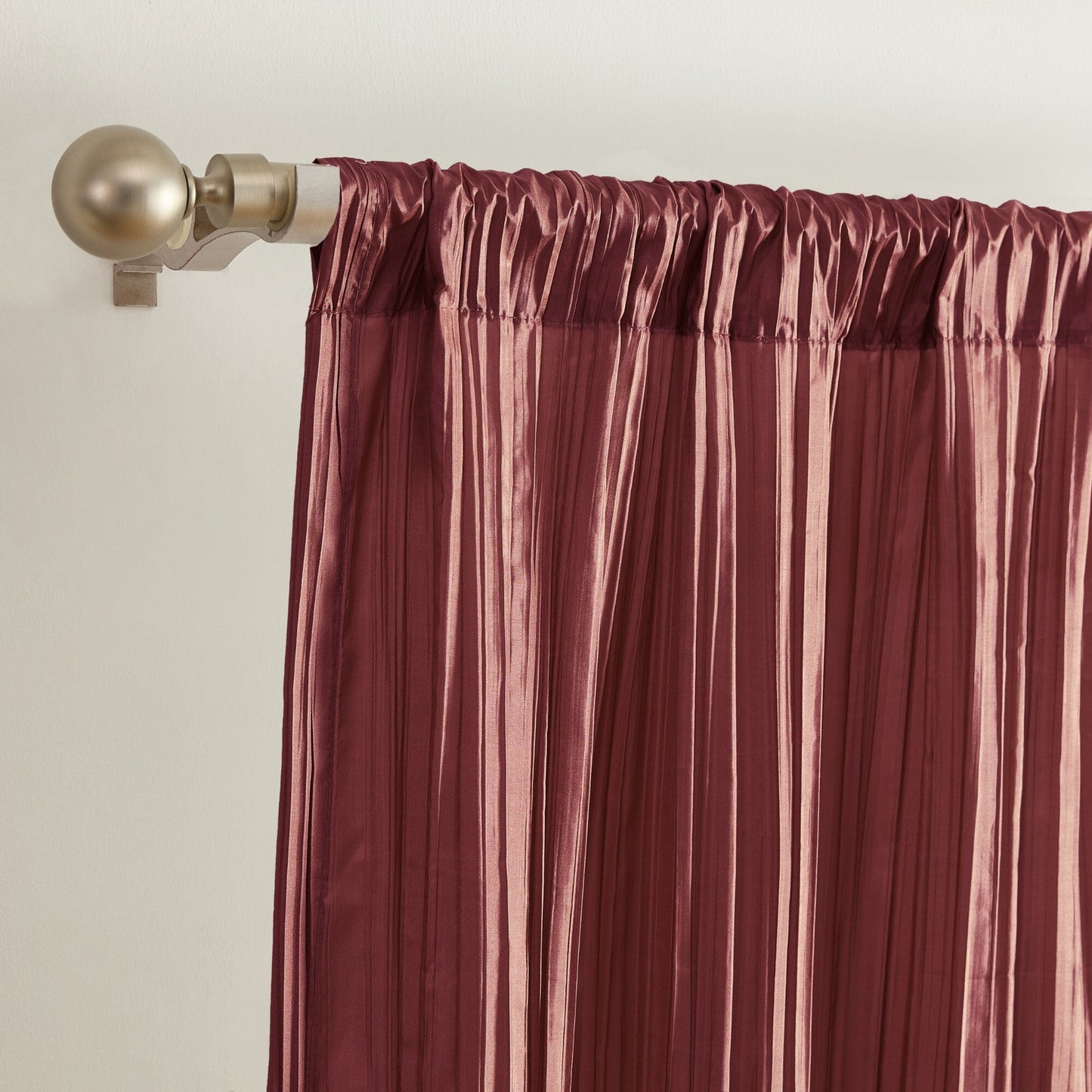 Athena Faux Crushed Silk Window Curtain and Scarf Set