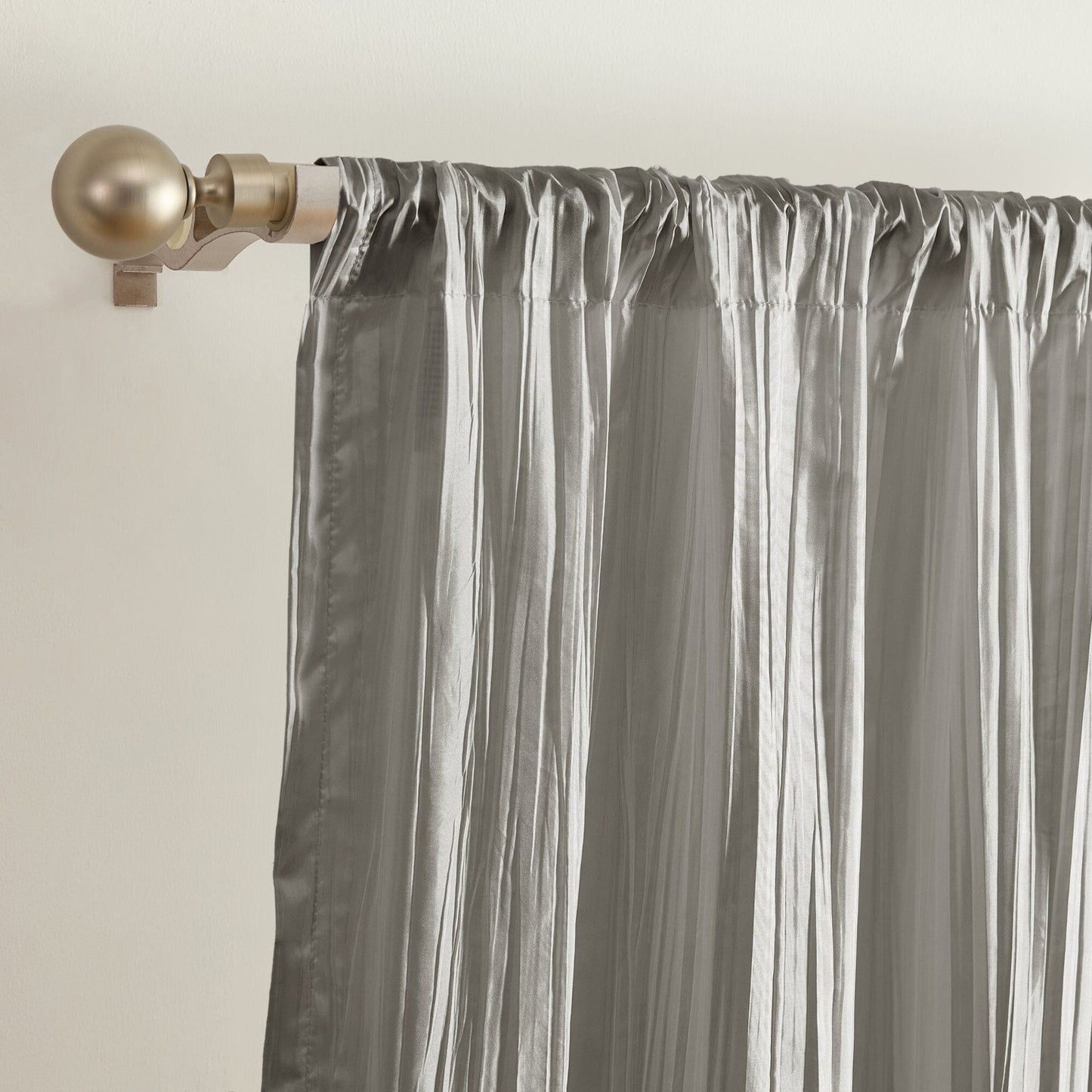 Athena Faux Crushed Silk Window Curtain and Scarf Set