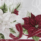 Clarette Poinsettia Holiday Fabric Placemats, Set of 4