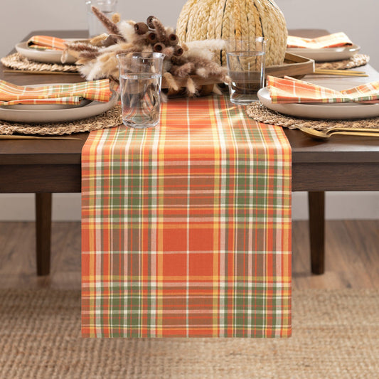 Hawley Plaid Harvest Cotton Table Runner