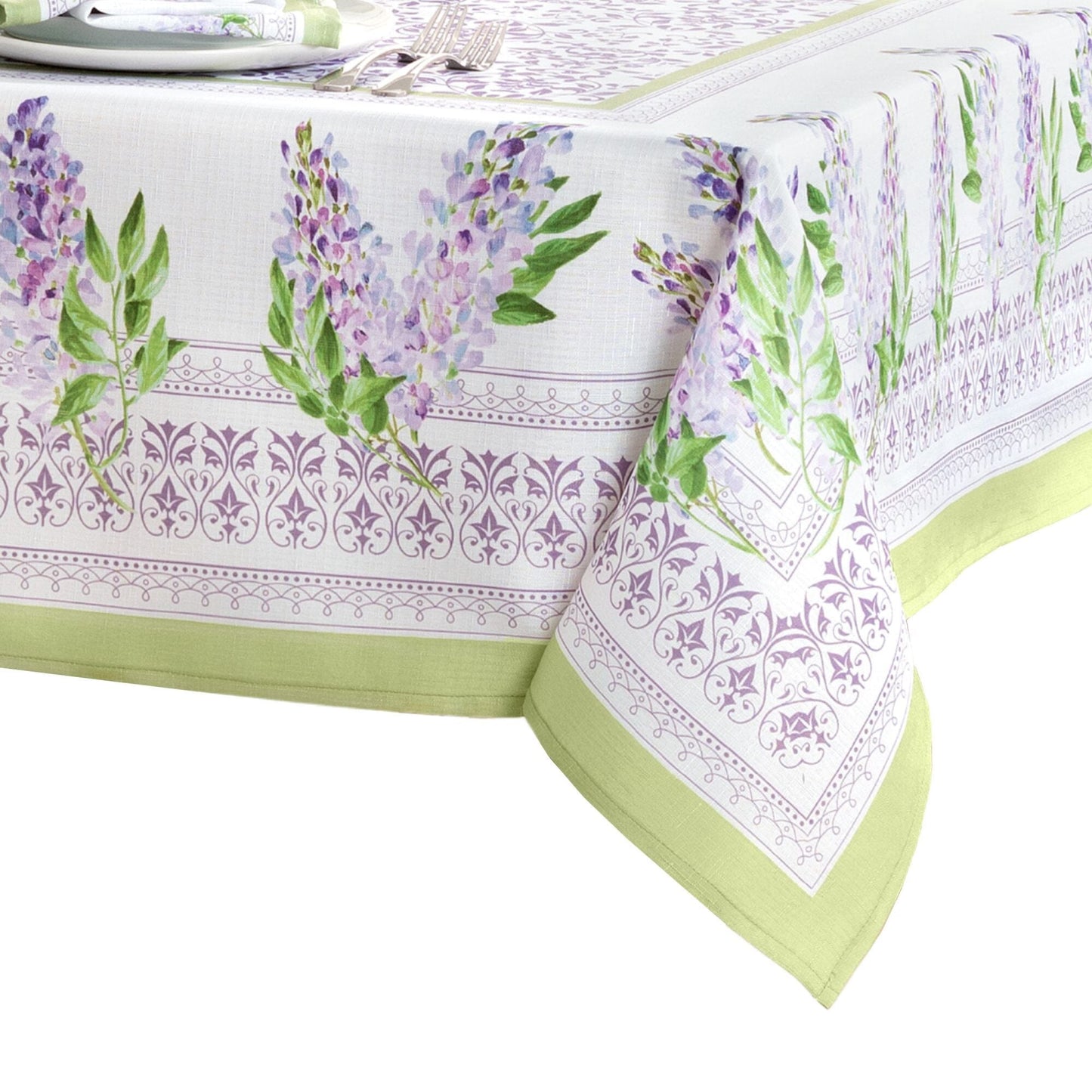 Lilac Garden Floral Tablecloth