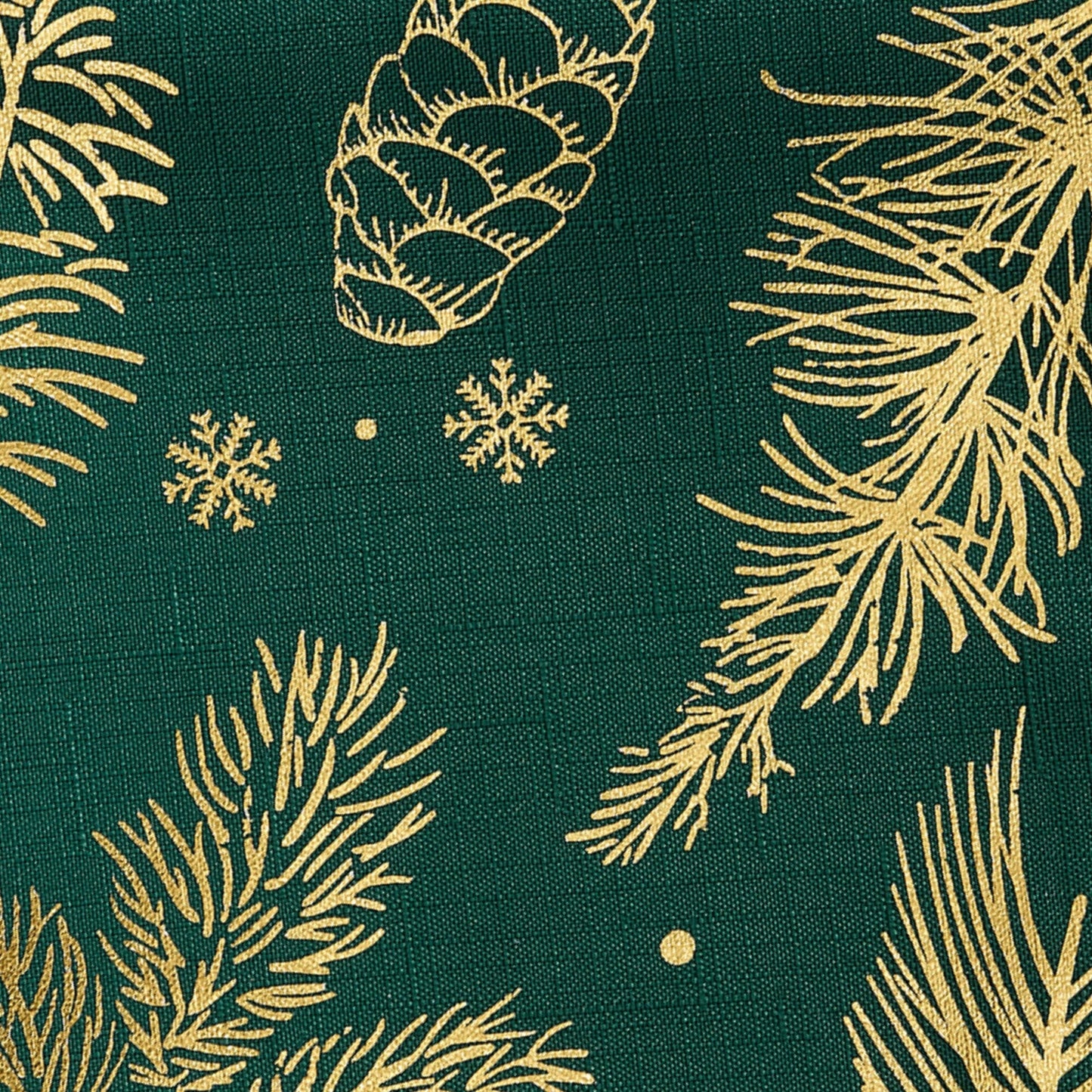 Pine Foil Fabric Holiday Tablecloth