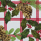 Pinecone Plaid Holiday Fabric Napkins, Set of 4