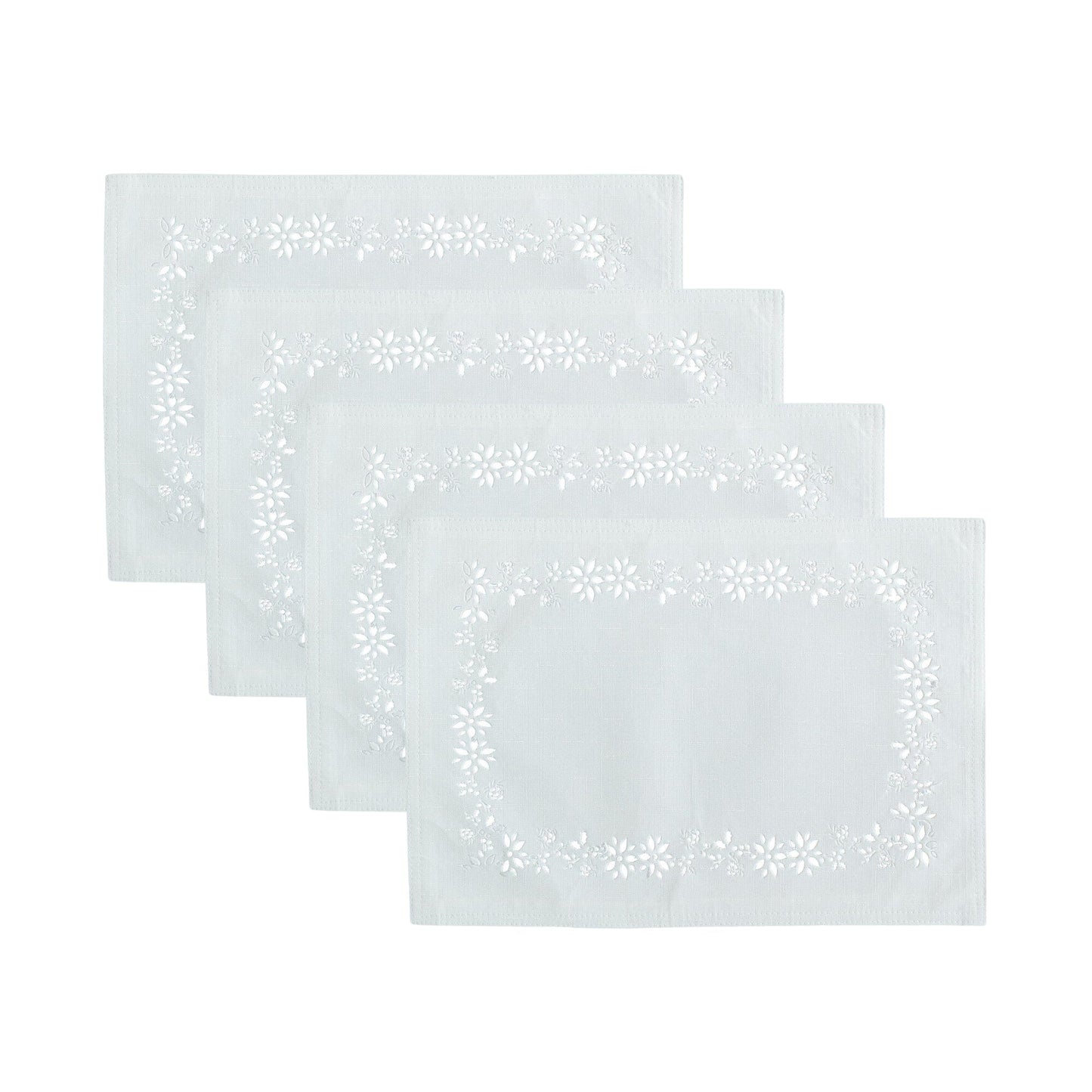 Poinsettia Noel Laser Cut Placemats, Set of 4