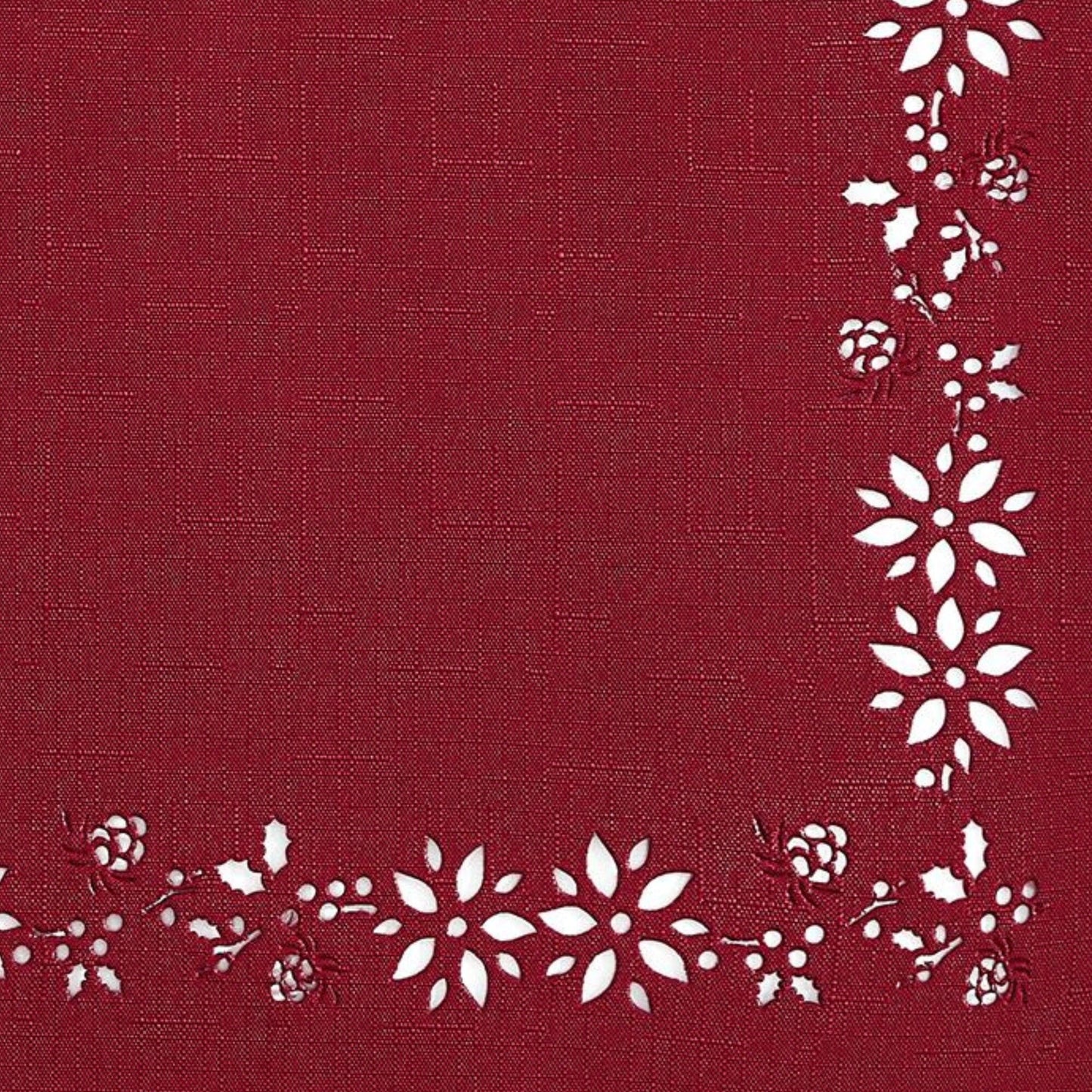 Poinsettia Noel Laser Cut Napkins, Set of 4