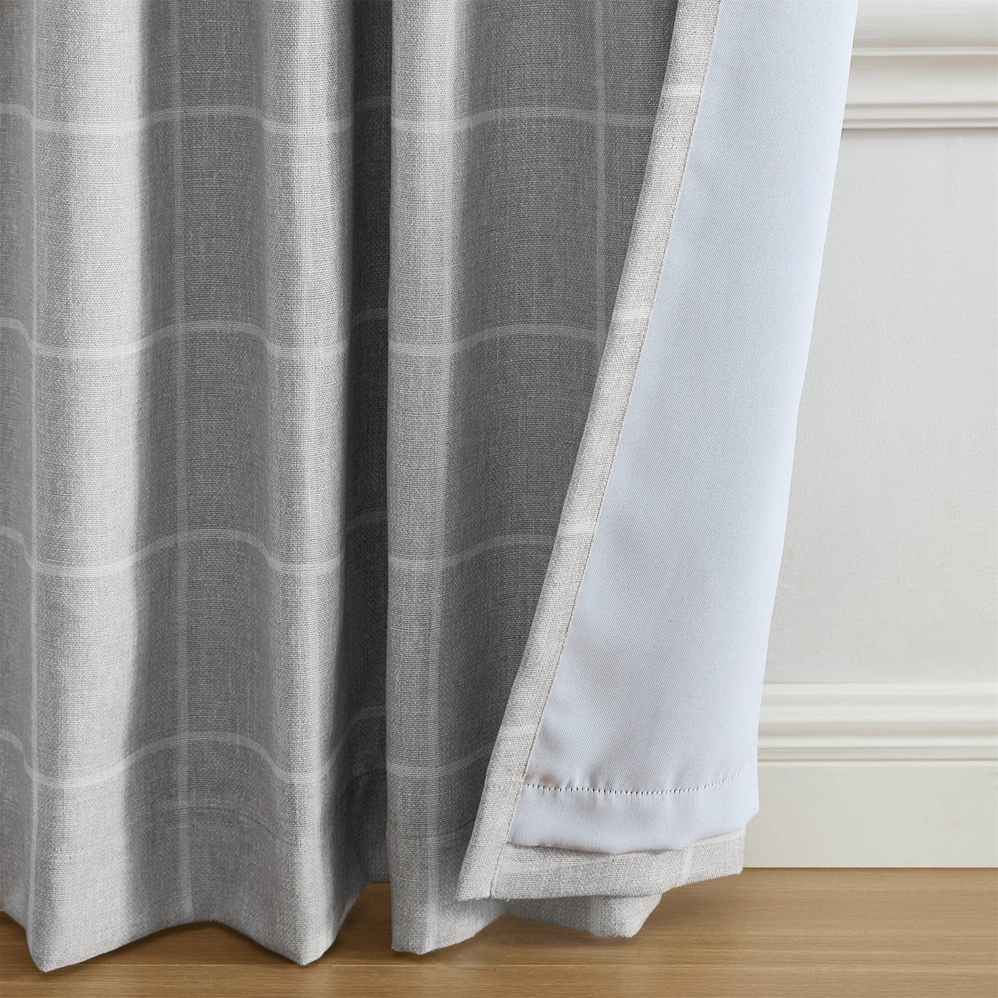 Sawyer Windowpane Plaid Blackout Window Curtain Panel