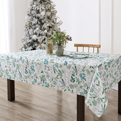 Seasons Greetings Holiday Fabric Tablecloth