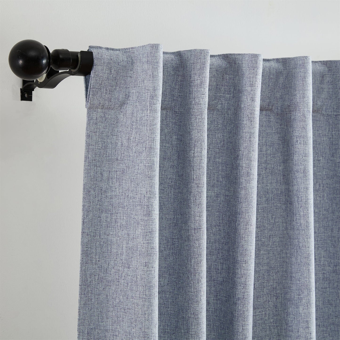 Solace Max-Blackout Solid Texture Window Curtain Panel