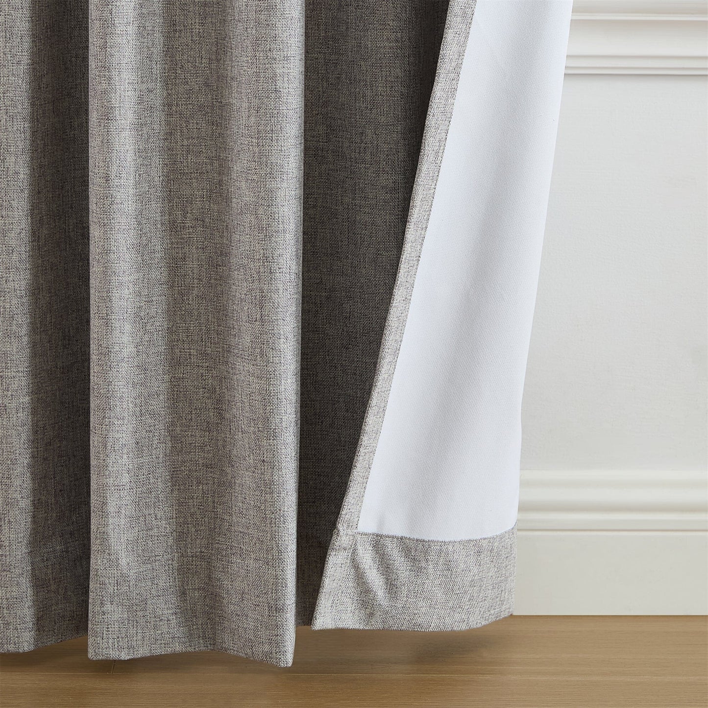 Solace Max-Blackout Solid Texture Window Curtain Panel