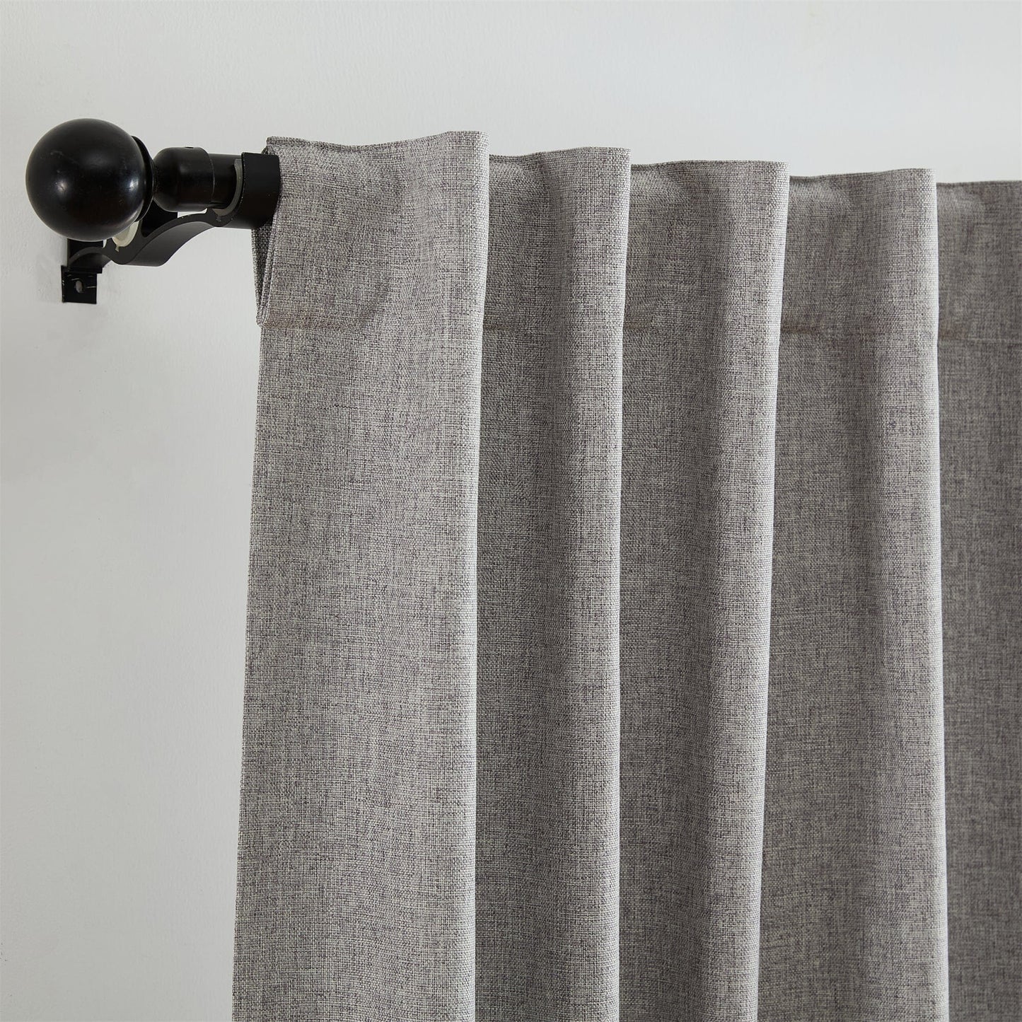 Solace Max-Blackout Solid Texture Window Curtain Panel