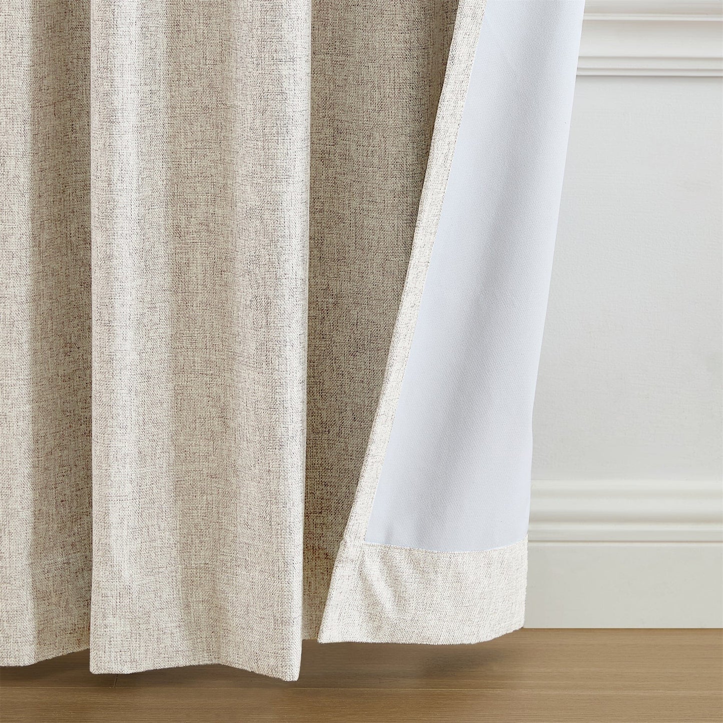 Solace Max-Blackout Solid Texture Window Curtain Panel