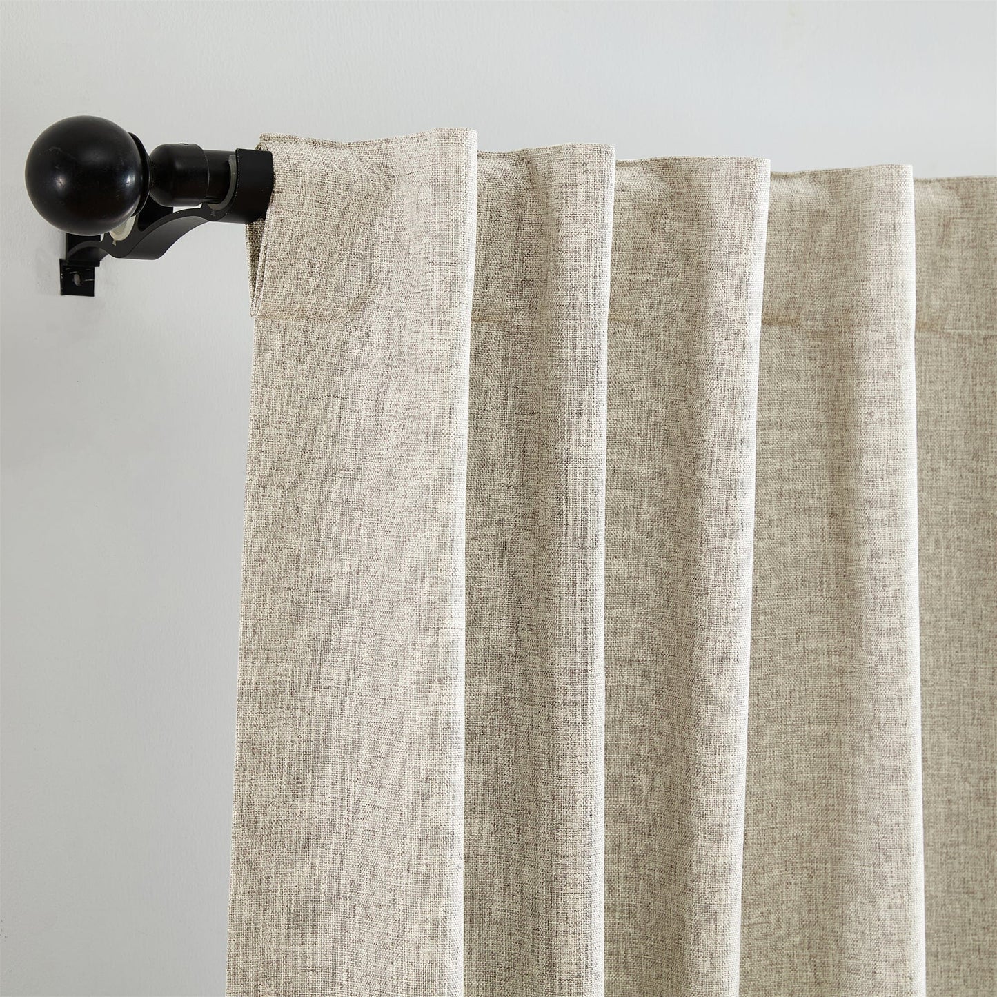 Solace Max-Blackout Solid Texture Window Curtain Panel