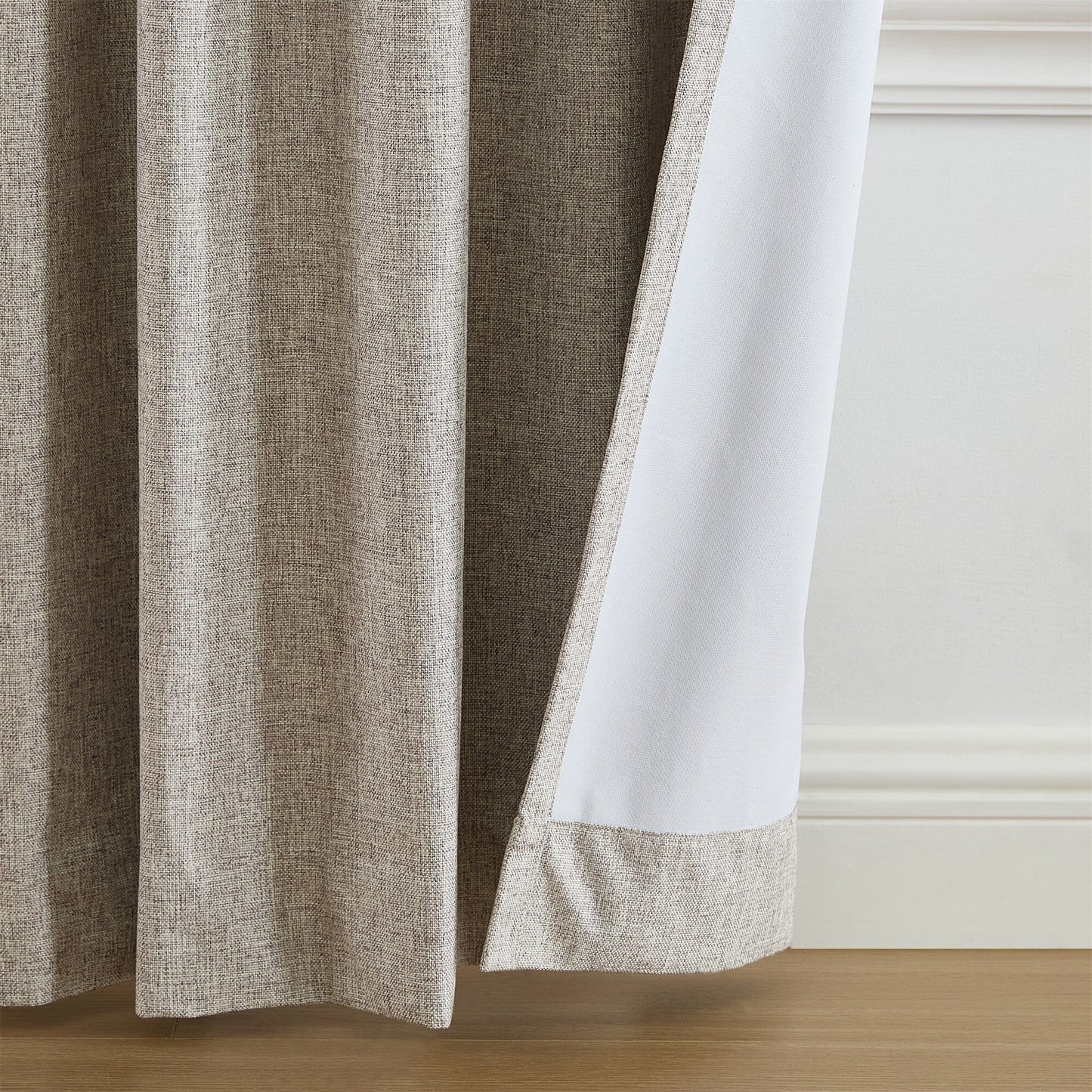 Solace Max-Blackout Solid Texture Window Curtain Panel