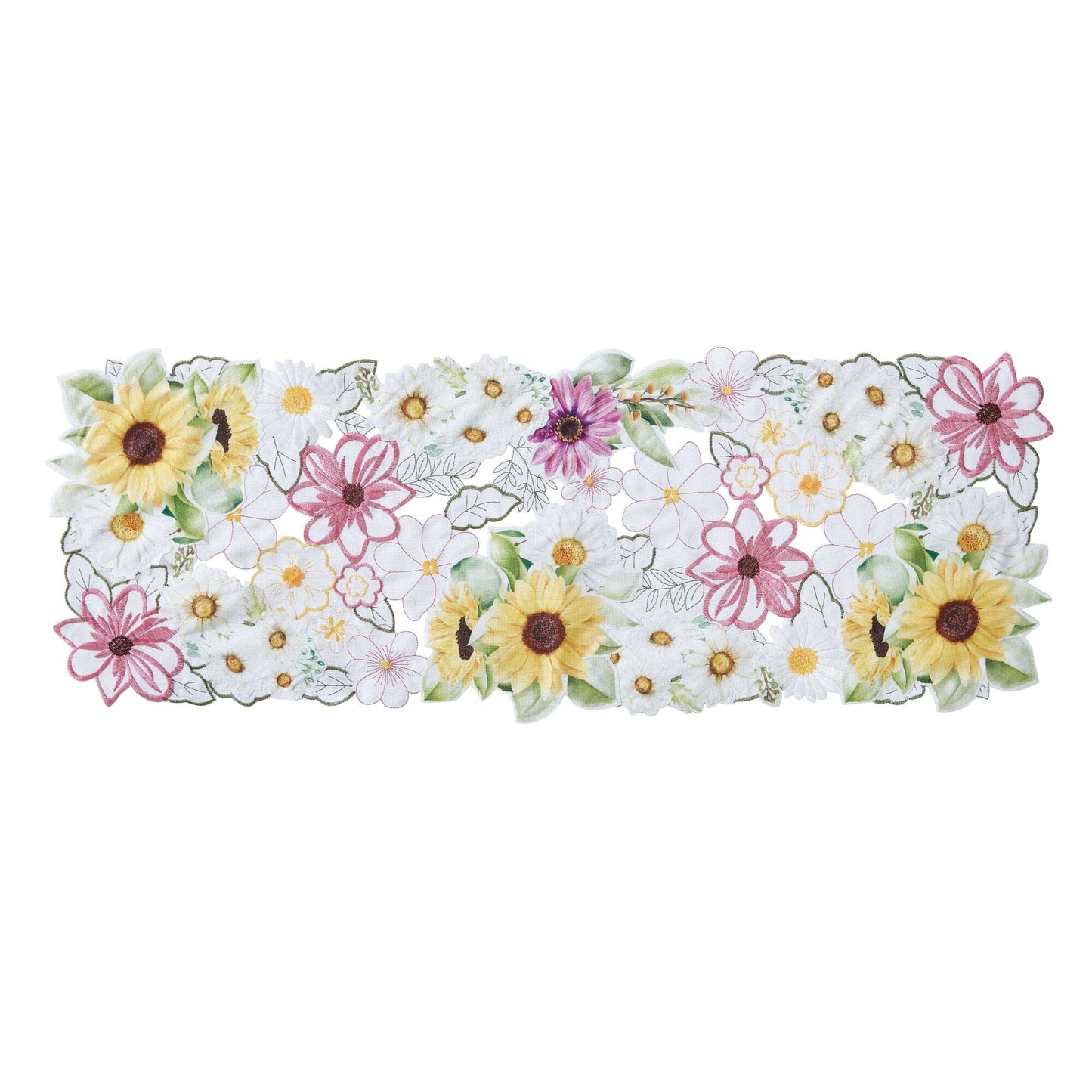 Sunflower and Daisies Allover Table Runner