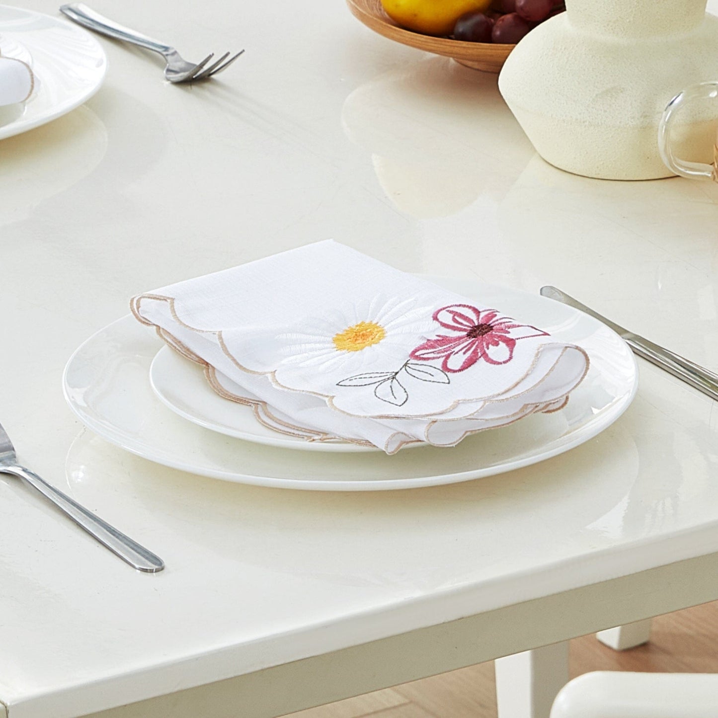 Sunflower and Daisies Napkins, Set of 4