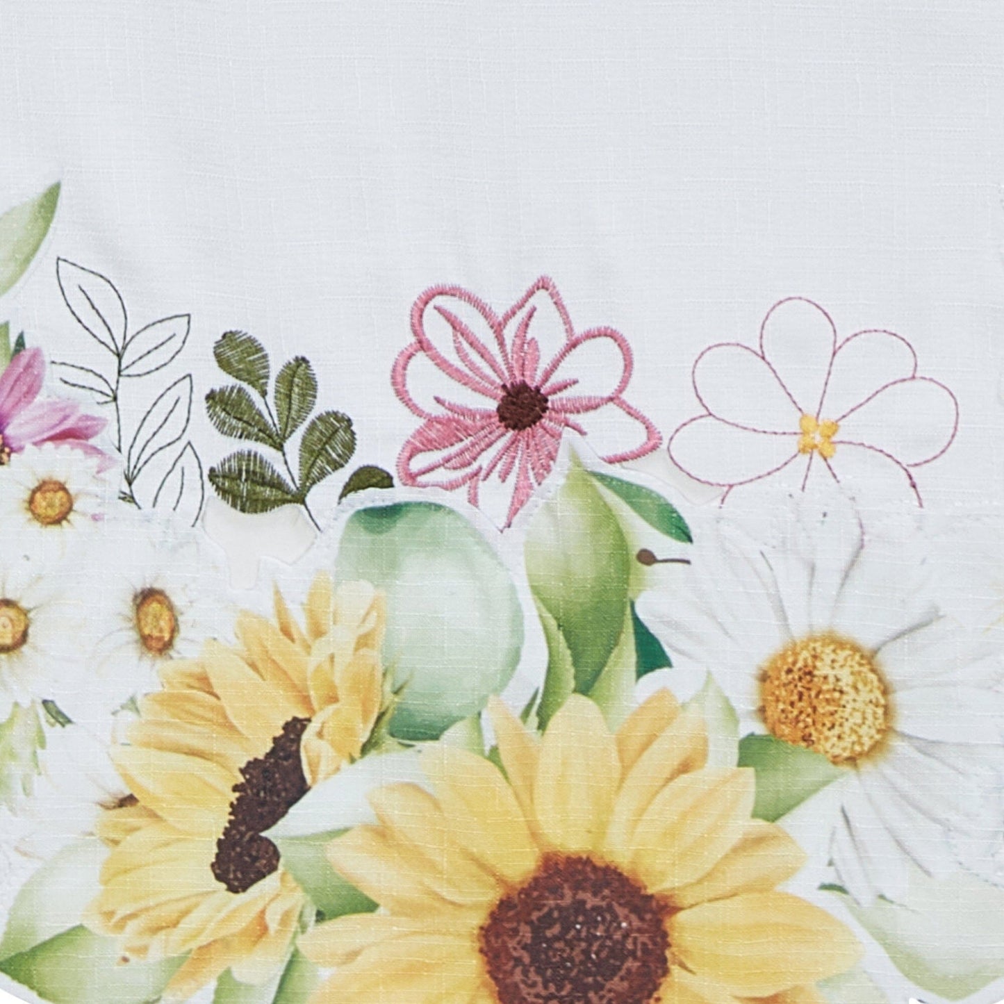 Sunflower and Daisies Cutwork Table Runner