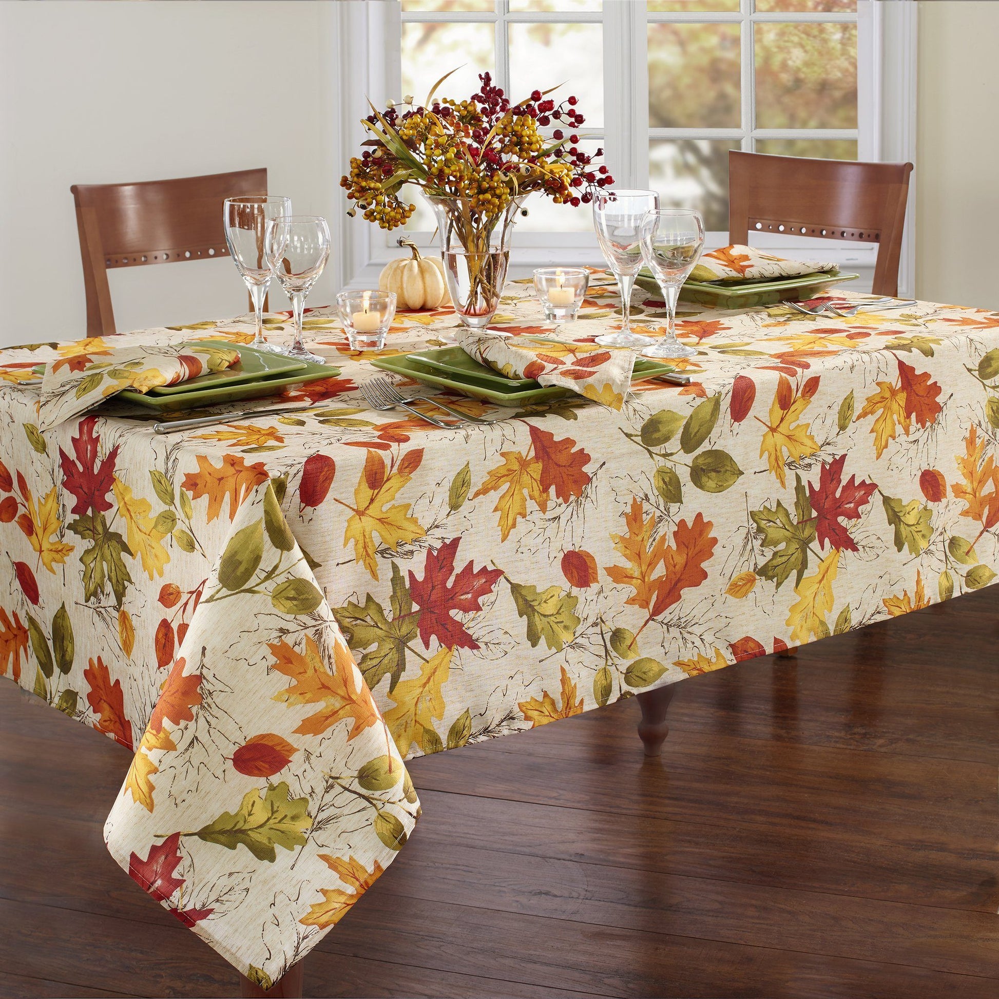 Autumn Leaves Fall Printed Tablecloth