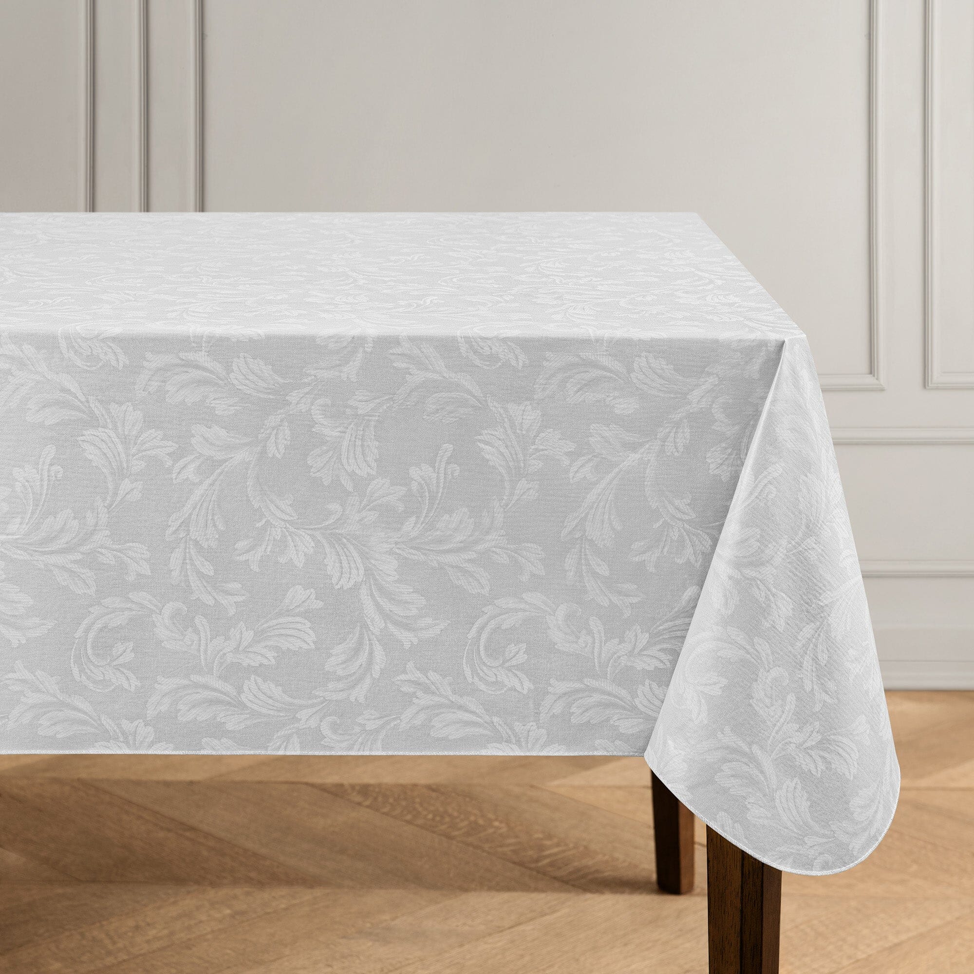 Damascus tablecloth MAGNOLIA store light grey hand-embroidered floral pattern 77 cm x 77 cm noble DESIGN middle ceiling