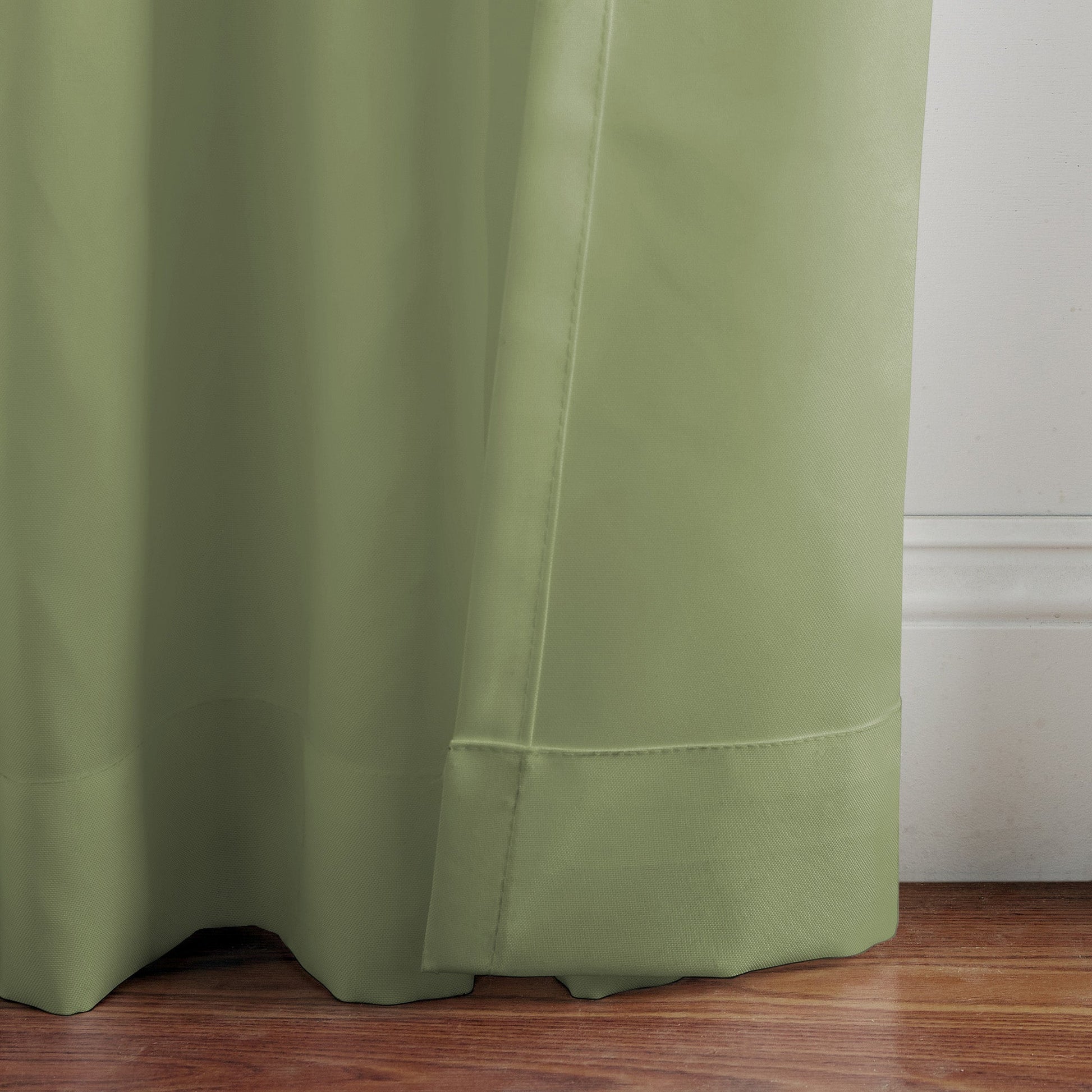 Elrene Green Solid Tab Top Room Darkening Curtain - 52 in. W x 84 in. L  026865643046 - The Home Depot