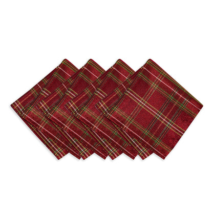 set of 4 plaid napkins