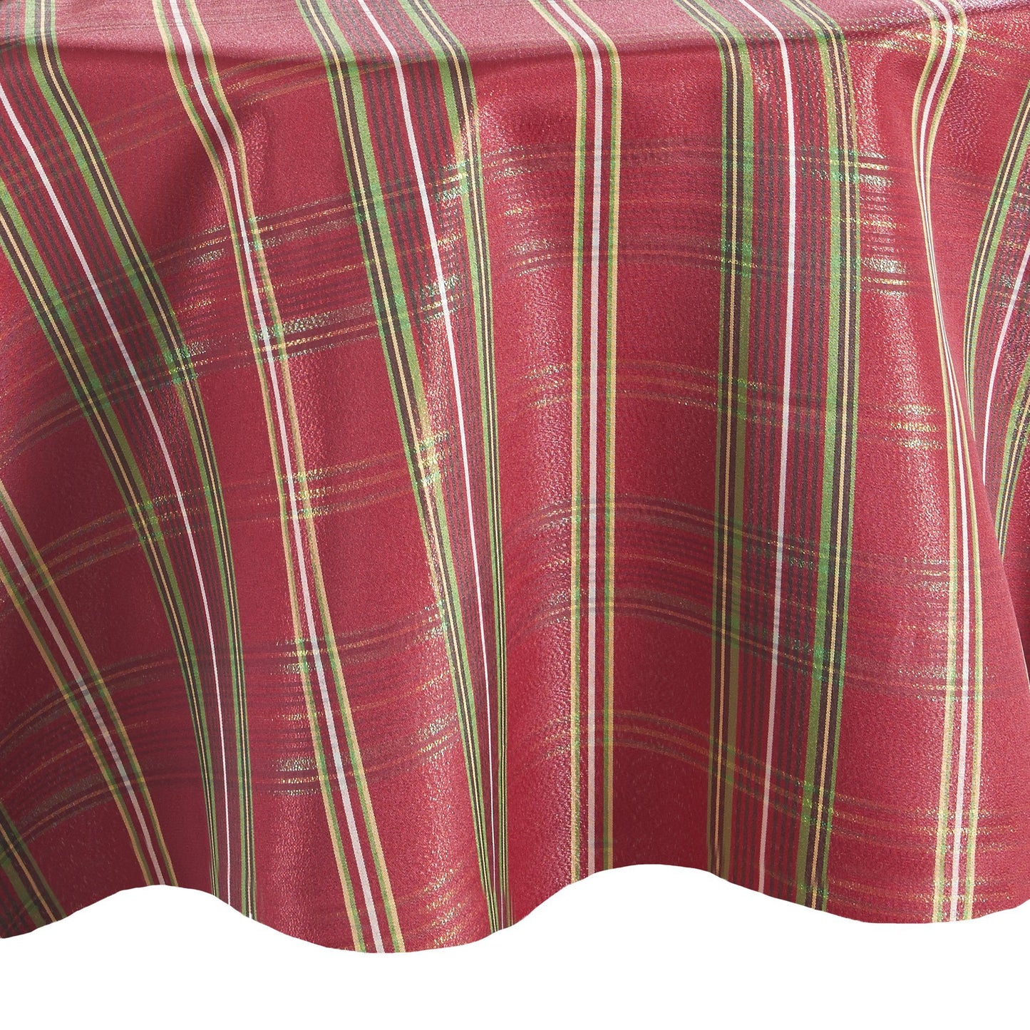 Shimmering Plaid Tablecloth