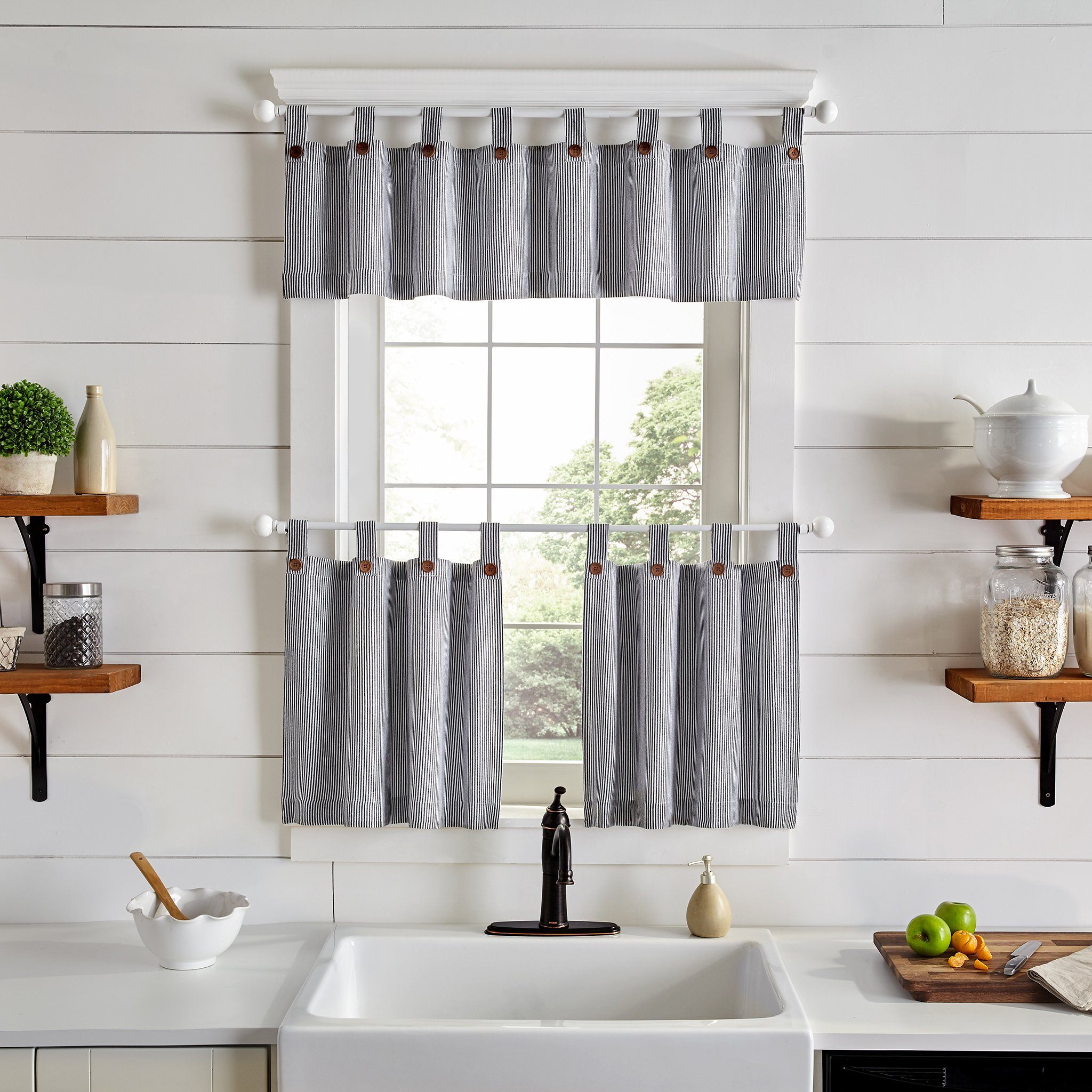 Bradford Valance Document offers Green Ticking Stripe