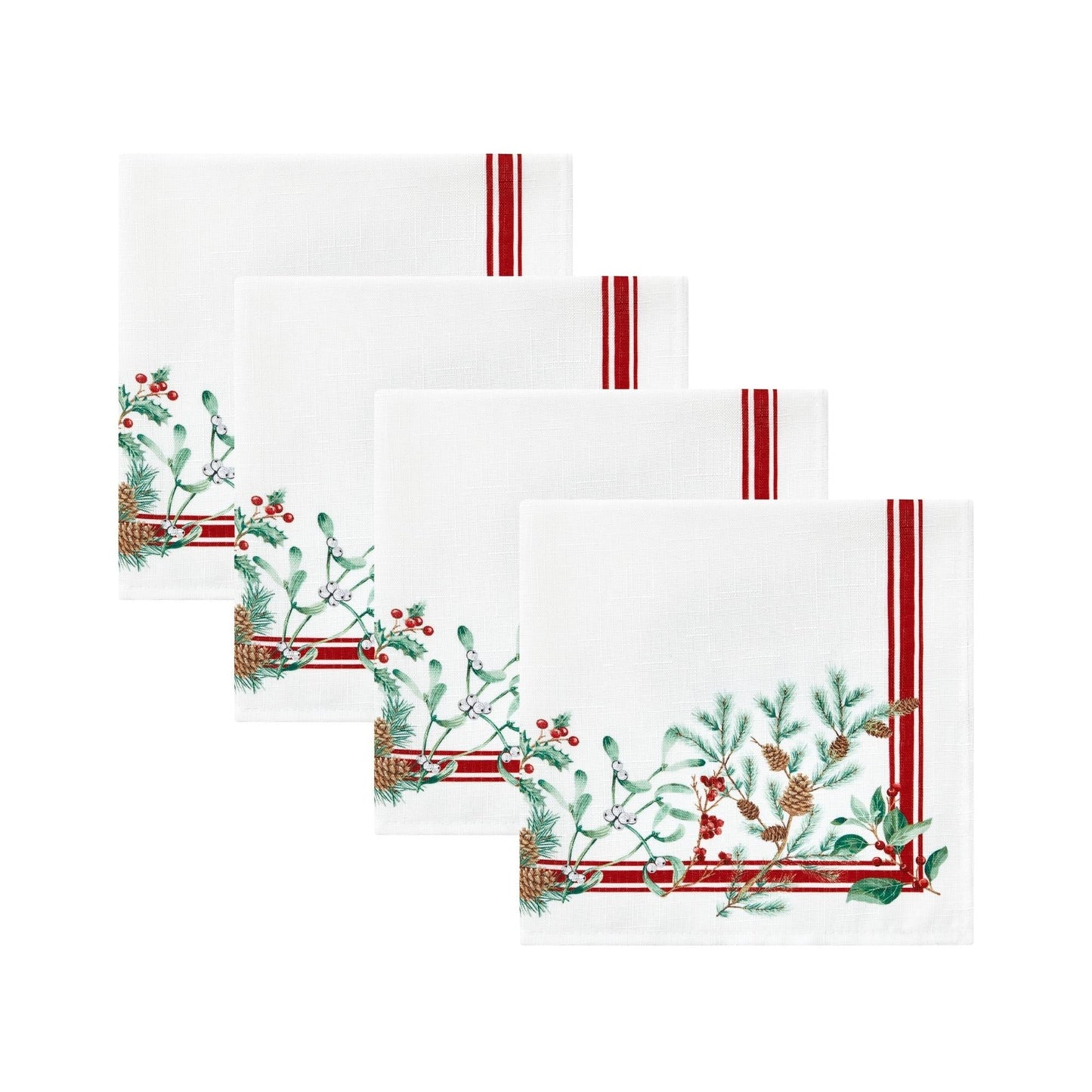 Winter Holiday Berry Napkin, Set of 4